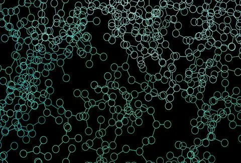 Dark Green vector backdrop with artificial intelligence data. Stock Illustration