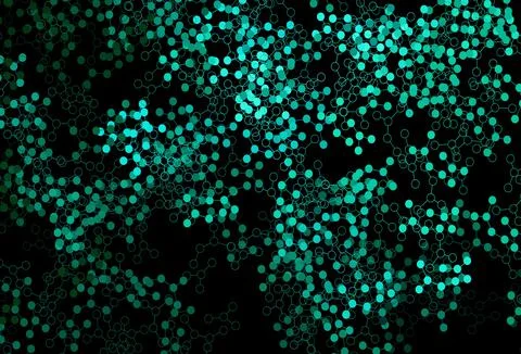 Dark Green vector backdrop with artificial intelligence data. Stock Illustration