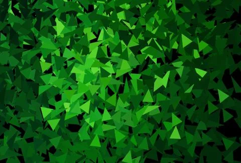 Dark Green vector backdrop with lines, triangles. Stock Illustration