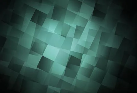 Dark Green vector backdrop with rhombus. Stock Illustration