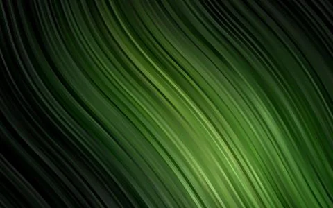 Dark Green vector background with bent ribbons. Stock Illustration
