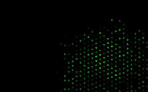 Dark Green vector background with bubbles. Stock Illustration