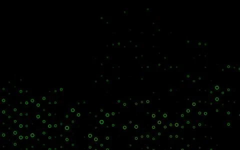 Dark Green vector background with bubbles. Illustrazione stock