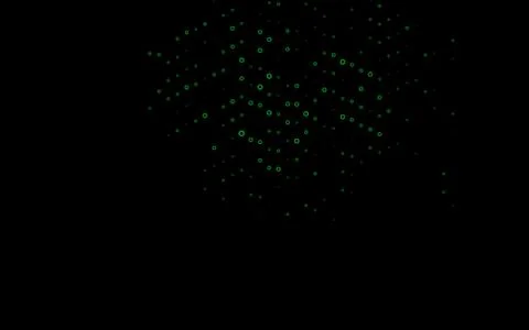 Dark Green vector background with bubbles. 스톡 일러스트