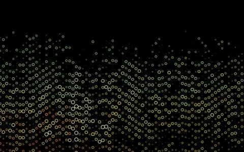 Dark Green vector background with bubbles. Stock Illustration