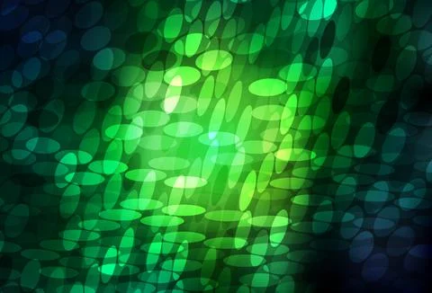 Dark Green vector background with bubbles. Stock Illustration