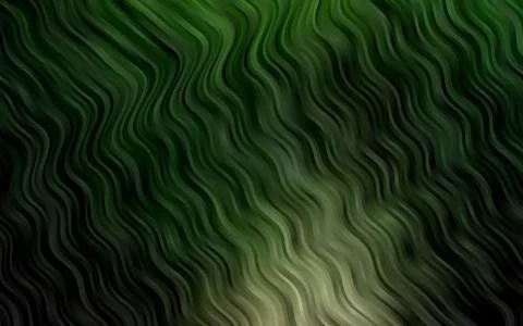 Dark Green vector background with curved circles. 스톡 일러스트
