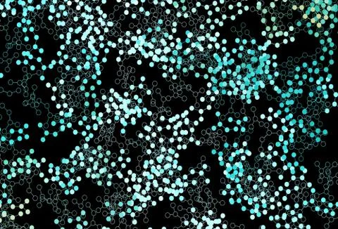 Dark Green vector background with forms of artificial intelligence. イラスト素材