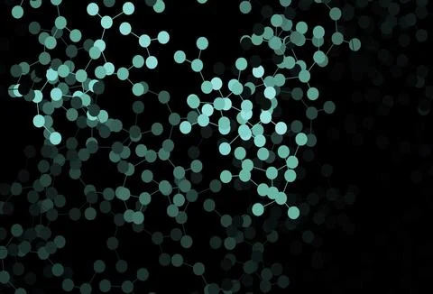 Dark Green vector background with forms of artificial intelligence. Stock Illustration