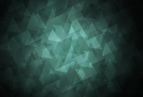 Dark Green vector background in polygonal style. Stock Illustration