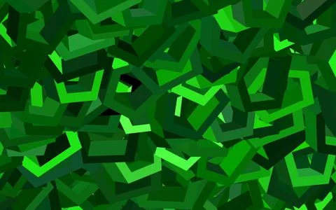 Dark Green vector background with set of hexagons. 스톡 일러스트