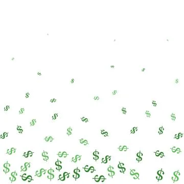 Dark Green vector background with signs of dollars. Modern geometrical abstra Stock-Illustration