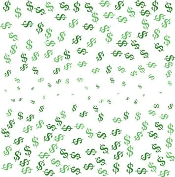 Dark Green vector background with signs of dollars. Modern geometrical abstra Stock Illustration