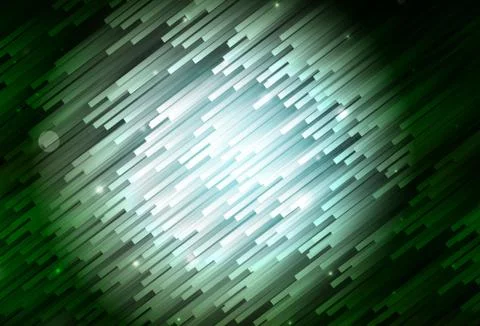 Dark Green vector background with straight lines. Stock Illustration