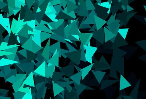 Dark Green vector background with triangles. Stock Illustration