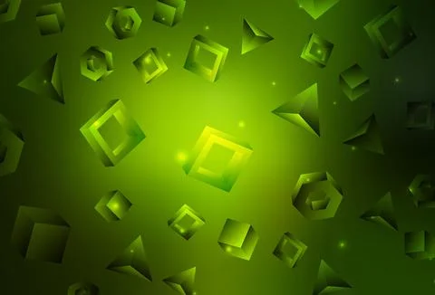 Dark Green vector background with triangles, rectangles. Illustrazione stock