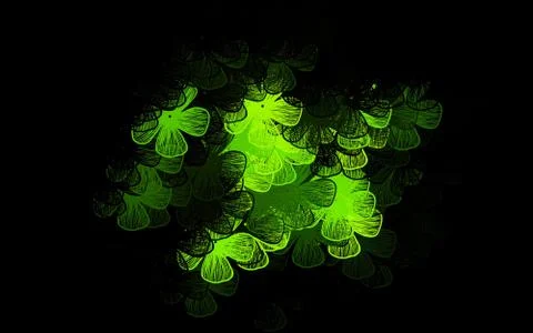 Dark Green vector elegant pattern with trees, branches. Illustrazione stock