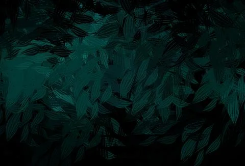 Dark Green vector elegant pattern with leaves. Illustrazione stock