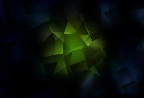 Dark Green vector gradient triangles pattern. Stock Illustration