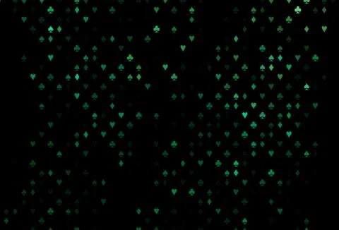 Dark Green vector layout with elements of cards. Stock Illustration