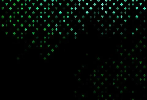 Dark Green vector layout with elements of cards. Stock Illustration