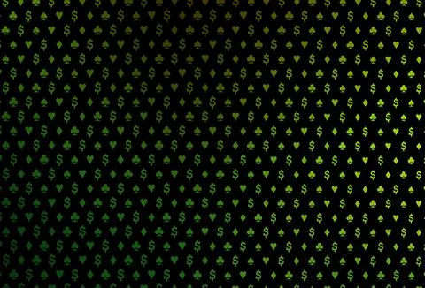 Dark green vector layout with elements of cards. Illustrazione stock