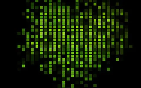 Dark Green vector layout with lines, rectangles. Stock Illustration