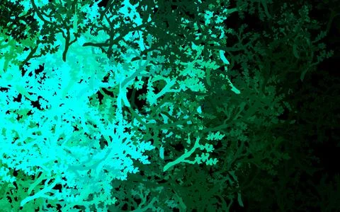 Dark Green vector natural pattern with trees, branches. Illustrazione stock