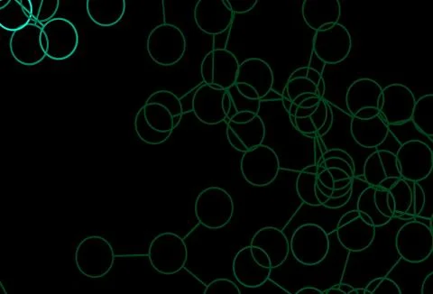 Dark Green vector pattern with artificial intelligence network. Stock Illustration
