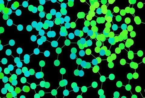 Dark Green vector pattern with artificial intelligence network. Illustrazione stock