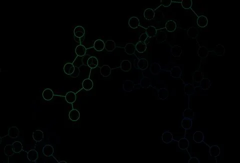 Dark Green vector pattern with artificial intelligence network. Stock Illustration