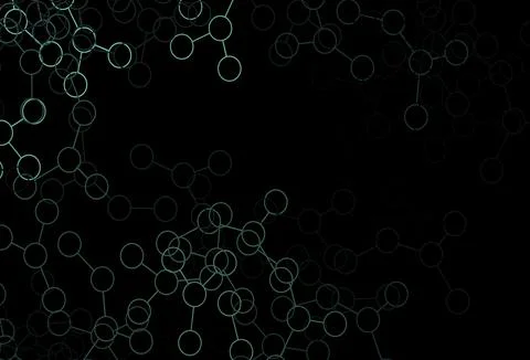 Dark Green vector pattern with artificial intelligence network. Stockillustratie
