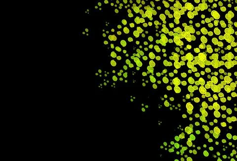 Dark Green vector pattern with bubble shapes. Stockillustratie