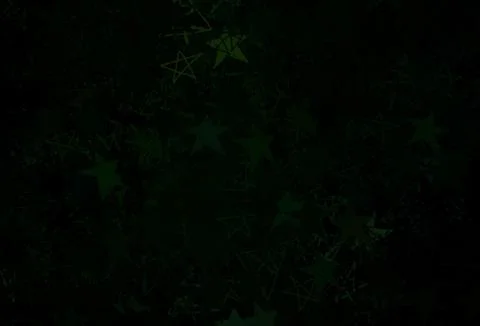 Dark Green vector pattern with christmas snowflakes, stars. 스톡 일러스트