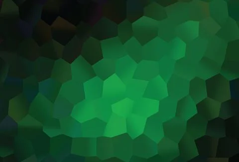 Dark Green vector pattern with colorful hexagons. Stock Illustration