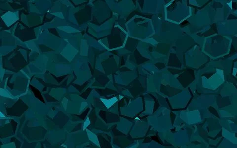 Dark Green vector pattern with colorful hexagons. Stock Illustration