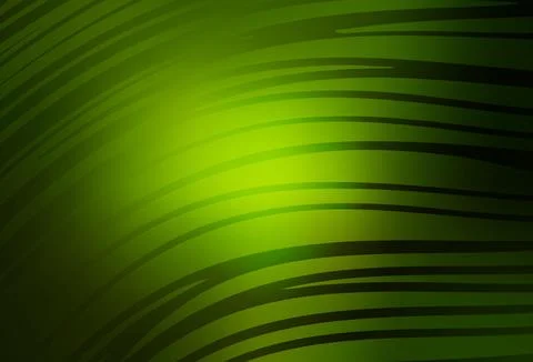 Dark Green vector pattern with curved lines. 스톡 일러스트