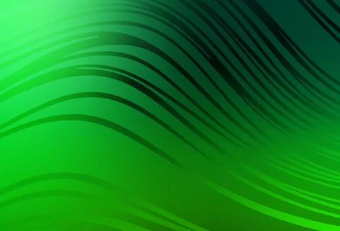 Dark Green vector pattern with curved lines. 스톡 일러스트