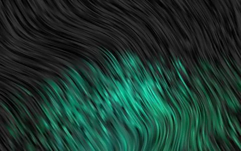 Dark Green vector pattern with liquid shapes. Illustrazione stock