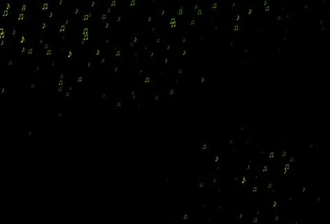 Dark Green vector pattern with music elements. 스톡 일러스트