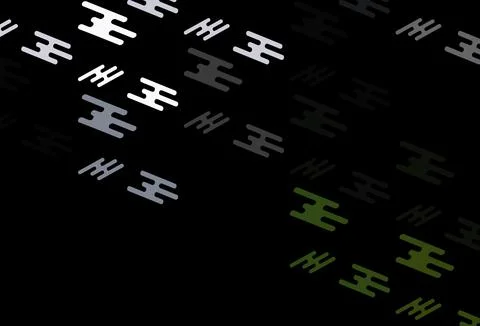 Dark Green vector pattern with narrow lines. Stock Illustration