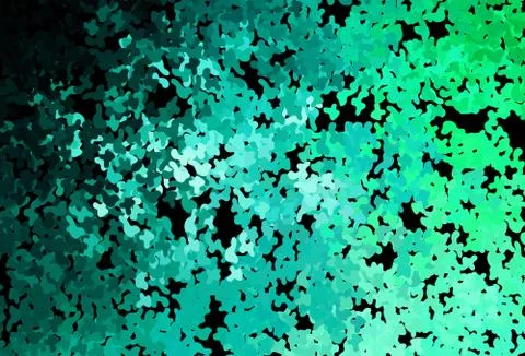 Dark Green vector pattern with random forms. Illustrazione stock