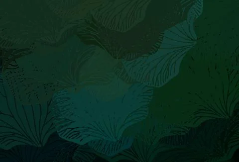 Dark Green vector pattern with random forms. イラスト素材