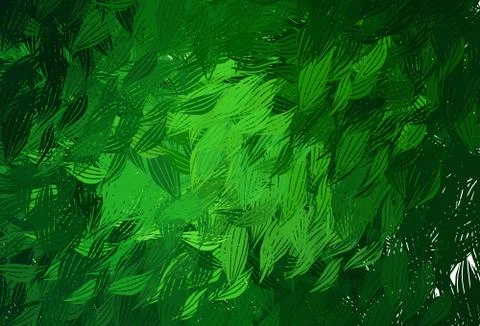 Dark Green vector pattern with random forms. イラスト素材