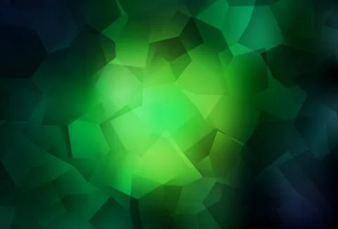 Dark Green vector pattern with random forms. Illustrazione stock