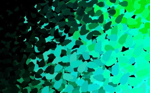 Dark Green vector pattern with random forms. Illustrazione stock