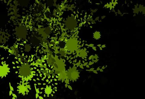 Dark Green vector pattern with random forms. Illustrazione stock