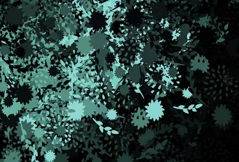 Dark Green vector pattern with random forms. Illustrazione stock
