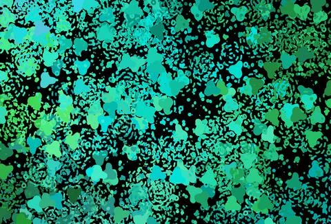 Dark Green vector pattern with random forms. Illustrazione stock