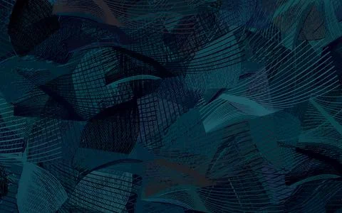 Dark Green vector pattern with random forms. Stock Illustration